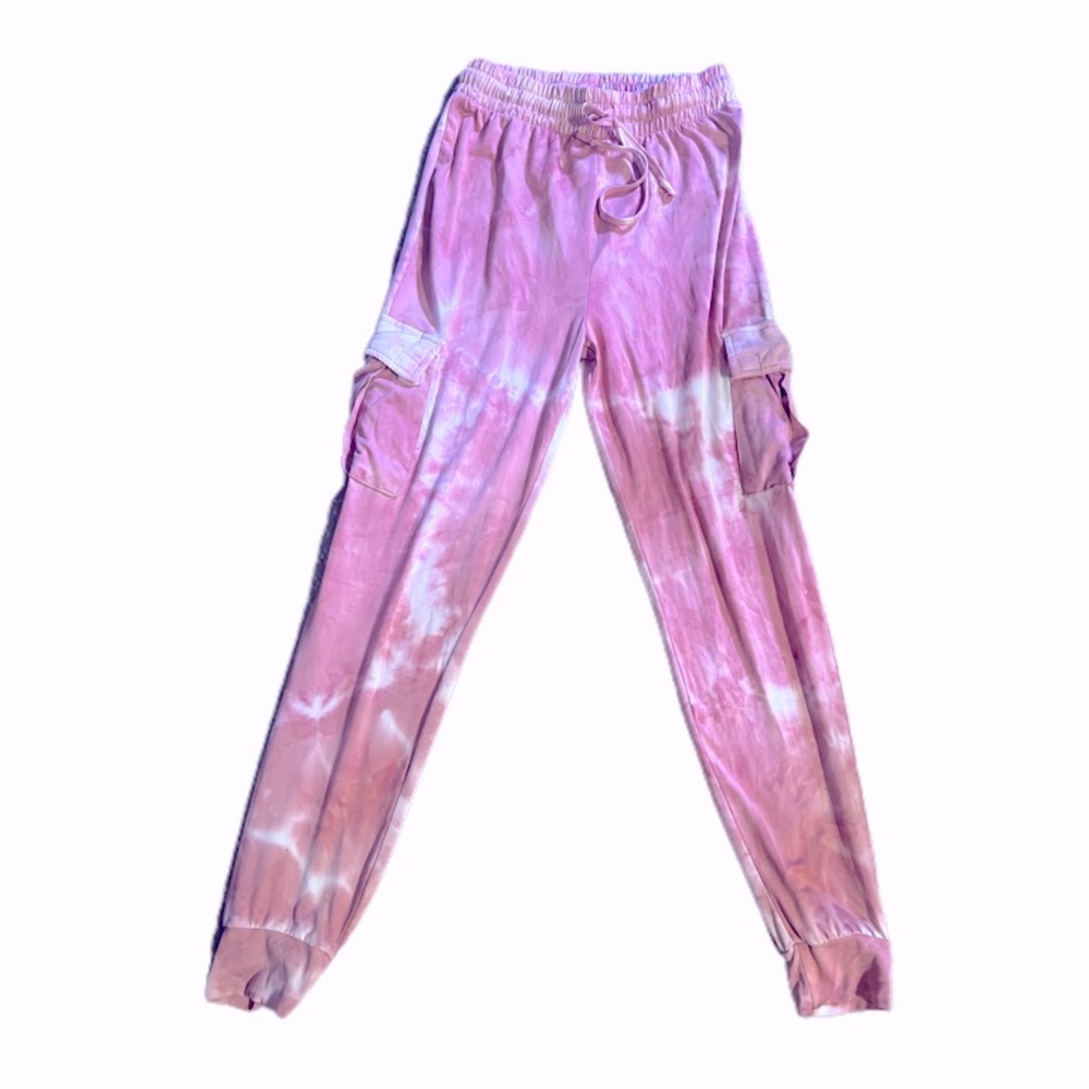 JUNIORS MUAVE PINK TYE DYE JOGGERS
